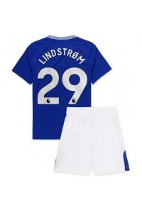 Everton Jesper Lindstrom #29 Babytruitje Thuis tenue Kind 2024-25 Korte Mouw (+ Korte broeken)